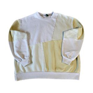 Wild Fable Colorblock Crewneck Sweatshirt (Blue and Green) Size Large